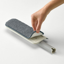 Σφουγγαρίστρα καθαρισμού γυαλιού 2σε1 Joseph Joseph CleanTech 6500014, 36 cm, Πτυσσόμενη λαβή, Γκρι/Κίτρινο