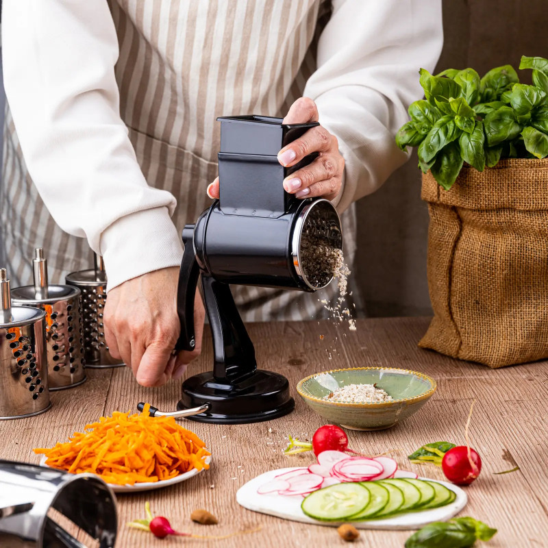 Kinghoff περιστροφική πλάνη KH 1951, 5 αφαιρούμενα εξαρτήματα, Ανοξείδωτο, Μαύρο