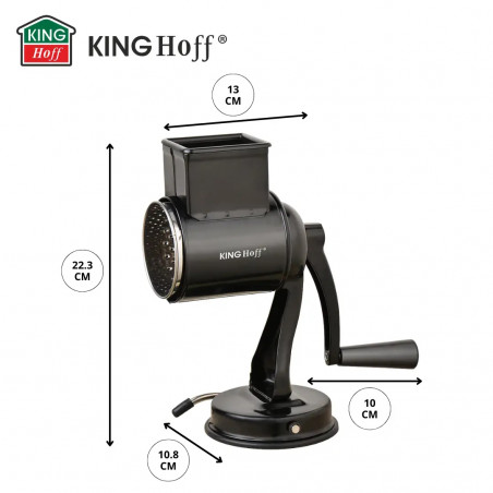 Kinghoff περιστροφική πλάνη KH 1951, 5 αφαιρούμενα εξαρτήματα, Ανοξείδωτο, Μαύρο