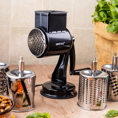 Kinghoff περιστροφική πλάνη KH 1951, 5 αφαιρούμενα εξαρτήματα, Ανοξείδωτο, Μαύρο