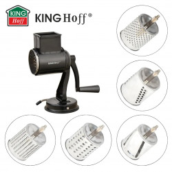 Kinghoff περιστροφική πλάνη KH 1951, 5 αφαιρούμενα εξαρτήματα, Ανοξείδωτο, Μαύρο