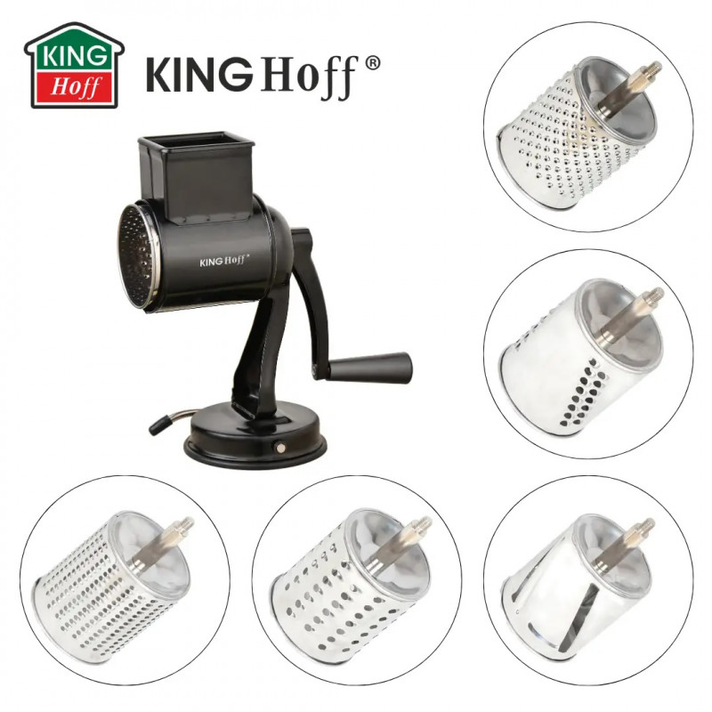 Kinghoff περιστροφική πλάνη KH 1951, 5 αφαιρούμενα εξαρτήματα, Ανοξείδωτο, Μαύρο