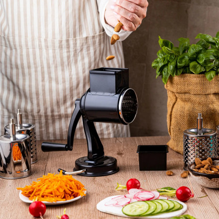 Kinghoff περιστροφική πλάνη KH 1951, 5 αφαιρούμενα εξαρτήματα, Ανοξείδωτο, Μαύρο