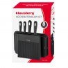 Σετ μαχαιριών και σανίδων κοπής Klausberg KB 7980, 8 τεμάχια, Ανοξείδωτο ατσάλι, Βάση, Μαύρο/inox