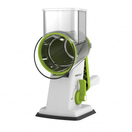 Τρίφτης χειρός με 3 εξαρτήματα Kinghoff KH 1960, Ανοξείδωτο, Λευκό/Πράσινο