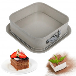 Ταψί Kinghoff KH 1977, 27.5x27.5x8 cm, Αφαιρούμενος πάτος, Μαρμάρινο φινίρισμα, Μπεζ