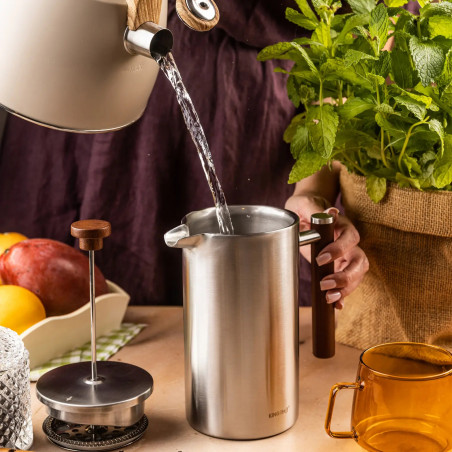 Πρέσα γαλλικού καφέ/τσάι Kinghoff KH 1995, 1 l, Ανοξείδωτο, Διπλά τοιχώματα, Inox