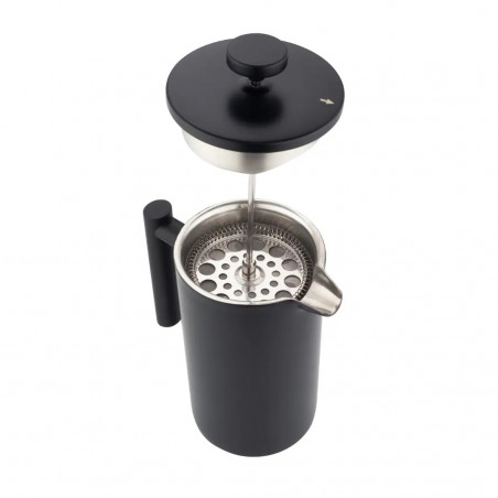 Kinghoff KH 1996 πρέσα γαλλικού καφέ/τσάι, 1 l, Ανοξείδωτο, Διπλά τοιχώματα, Μαύρο