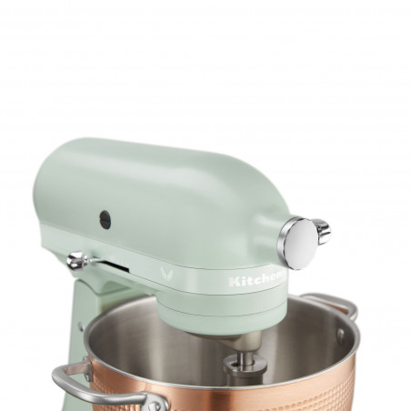 Πλανητικό μίξερ KitchenAid Artisan Blossom Exclusive Design 5KSM180LEELB, 300W, 4.7L, Άμεση κίνηση, 10 ταχύτητες, Κεφαλή με κλίση, Σφυρήλατο χάλκινο μπολ, Πράσινο των βοτάνων