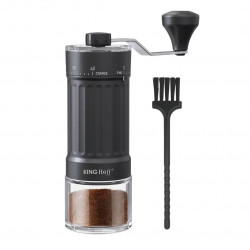 Χειροκίνητος μύλος καφέ Kinghoff KH 2002, 30 g, Κεραμικός μηχανισμός, Σταδιακή ρύθμιση λεπτότητας, Μαύρο