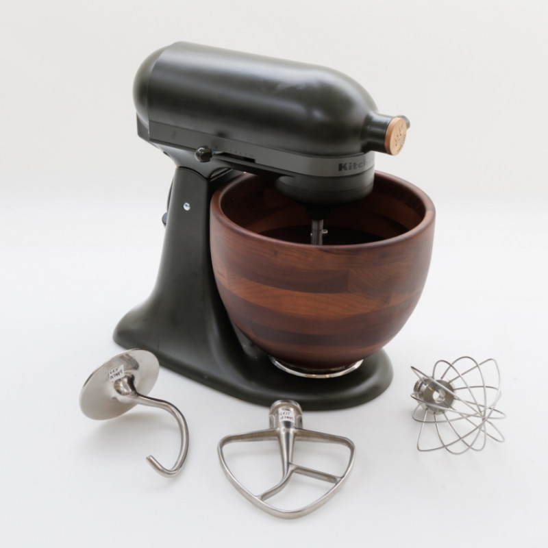 Πλανητικό μίξερ KitchenAid Artisan Evergreen 5KSM180WSEEG, 300W, 4.7L, Άμεση κίνηση, 10 ταχύτητες, Κεφαλή με κλίση, Μπολ καρυδιάς, Σκούρο πράσινο/καφέ