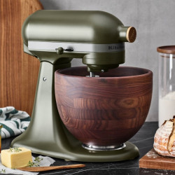 Πλανητικό μίξερ KitchenAid Artisan Evergreen 5KSM180WSEEG, 300W, 4.7L, Άμεση κίνηση, 10 ταχύτητες, Κεφαλή με κλίση, Μπολ καρυδιάς, Σκούρο πράσινο/καφέ