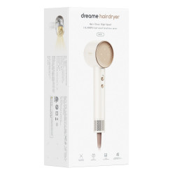 Σεσουάρ μαλλιών Dreame Glory, 1400W, 110000 rpm, 4 θερμοκρασίες, 2 ταχύτητες, 57°C, ιονισμός, θερμοαισθητήρας NTC, ενδείξεις LED, Λευκό
