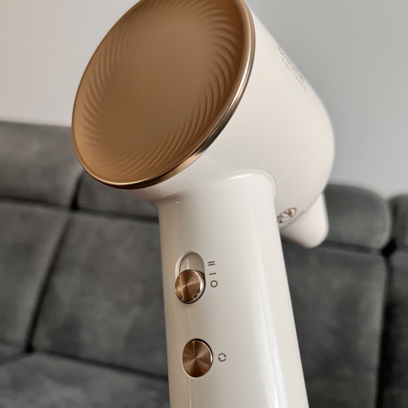 Σεσουάρ μαλλιών Dreame Glory, 1400W, 110000 rpm, 4 θερμοκρασίες, 2 ταχύτητες, 57°C, ιονισμός, θερμοαισθητήρας NTC, ενδείξεις LED, Λευκό