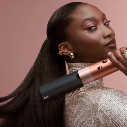 Hair Curler Dyson 123682-01 HS08 Airwrap i.d.™ Straight + Wavy T1/T2 AmSi/PkCp, 1300W, 13.5 l/s, Αυτόματο μπούκωμα, ιονισμός, 3 ταχύτητες, 3 θερμοκρασίες, Bluetooth, Ασημί Αμέθυστος/Ροζ Χαλκός