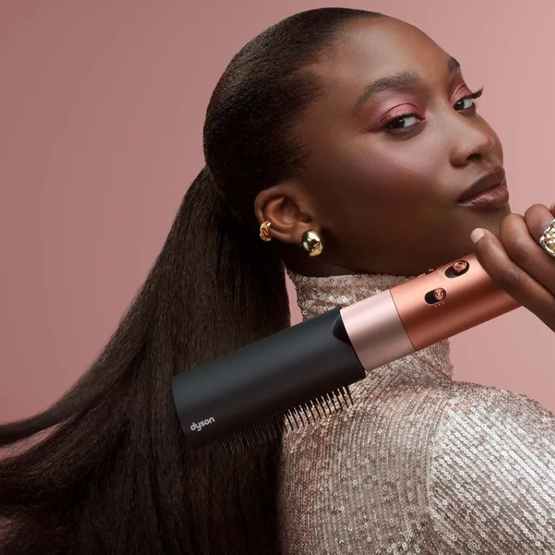 Hair Curler Dyson 123682-01 HS08 Airwrap i.d.™ Straight + Wavy T1/T2 AmSi/PkCp, 1300W, 13.5 l/s, Αυτόματο μπούκωμα, ιονισμός, 3 ταχύτητες, 3 θερμοκρασίες, Bluetooth, Ασημί Αμέθυστος/Ροζ Χαλκός