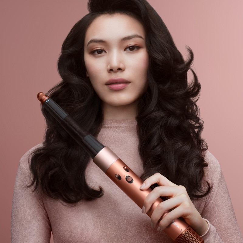 Hair Curler Dyson 123682-01 HS08 Airwrap i.d.™ Straight + Wavy T1/T2 AmSi/PkCp, 1300W, 13.5 l/s, Αυτόματο μπούκωμα, ιονισμός, 3 ταχύτητες, 3 θερμοκρασίες, Bluetooth, Ασημί Αμέθυστος/Ροζ Χαλκός