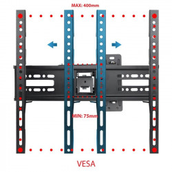 Βάση τηλεόρασης Esperanza ERW016, 26" - 70", 400x400 mm, Μέχρι 45 kg, Μαύρο
