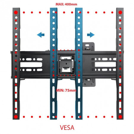 Βάση τηλεόρασης Esperanza ERW016, 26" - 70", 400x400 mm, Μέχρι 45 kg, Μαύρο