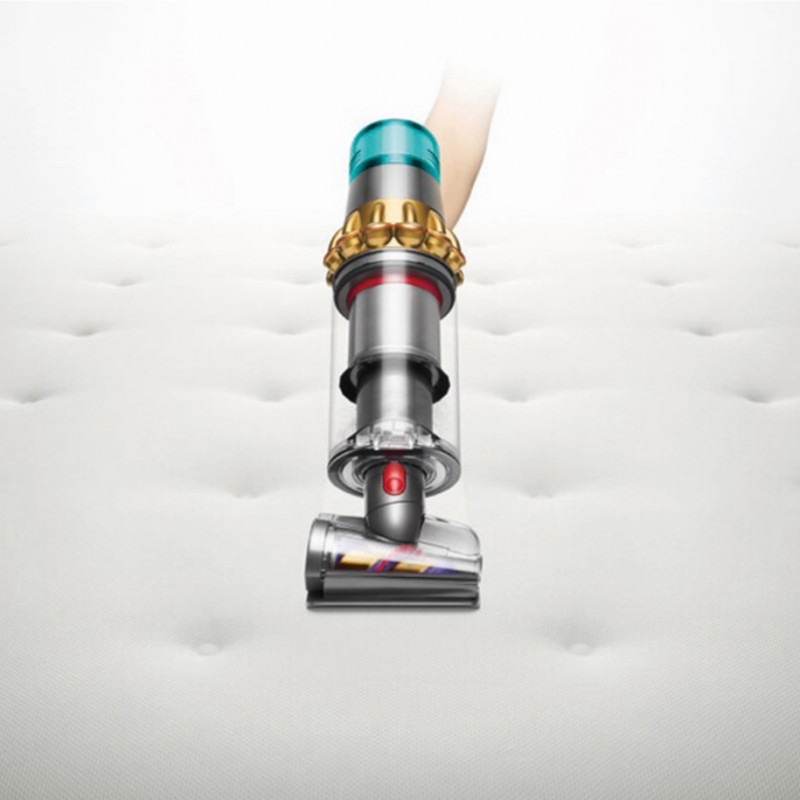 Σκούπα όρθια Dyson V15 Detect Absole 447000-01, 660W, 0.76 l, 60 λεπτά αυτονομία, Αισθητήρες, 3 λειτουργίες, LCD, Γκρι/χρυσό