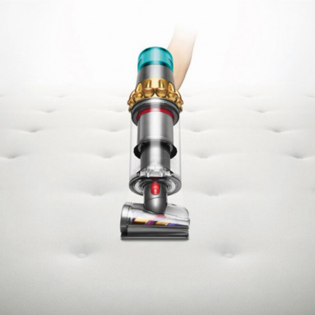 Σκούπα όρθια Dyson V15 Detect Absole 447000-01, 660W, 0.76 l, 60 λεπτά αυτονομία, Αισθητήρες, 3 λειτουργίες, LCD, Γκρι/χρυσό