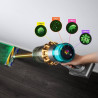 Σκούπα όρθια Dyson V15 Detect Absole 447000-01, 660W, 0.76 l, 60 λεπτά αυτονομία, Αισθητήρες, 3 λειτουργίες, LCD, Γκρι/χρυσό