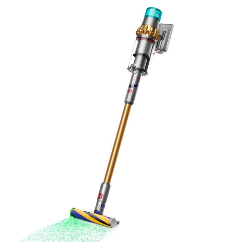 Σκούπα όρθια Dyson V15 Detect Absole 447000-01, 660W, 0.76 l, 60 λεπτά αυτονομία, Αισθητήρες, 3 λειτουργίες, LCD, Γκρι/χρυσό