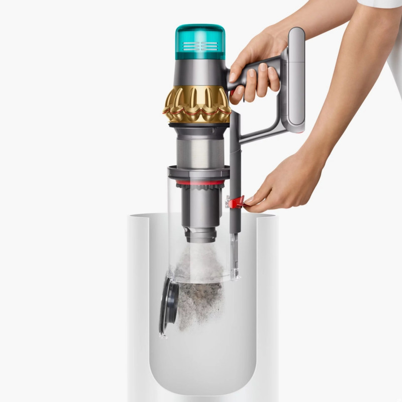 Σκούπα όρθια Dyson V15 Detect Absole 447000-01, 660W, 0.76 l, 60 λεπτά αυτονομία, Αισθητήρες, 3 λειτουργίες, LCD, Γκρι/χρυσό