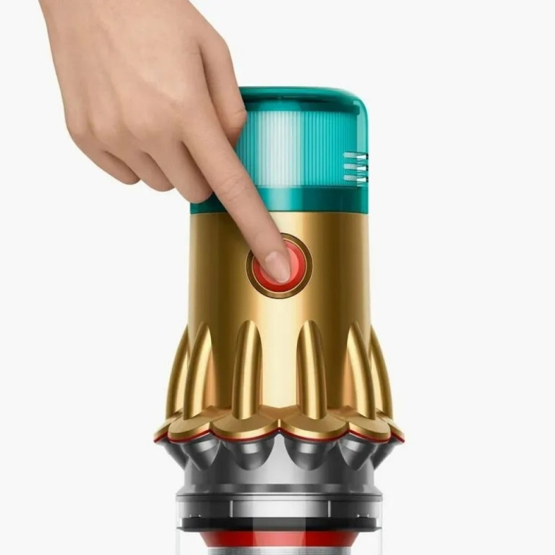 Σκούπα όρθια Dyson V15 Detect Absole 447000-01, 660W, 0.76 l, 60 λεπτά αυτονομία, Αισθητήρες, 3 λειτουργίες, LCD, Γκρι/χρυσό