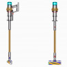 Σκούπα όρθια Dyson V15 Detect Absole 447000-01, 660W, 0.76 l, 60 λεπτά αυτονομία, Αισθητήρες, 3 λειτουργίες, LCD, Γκρι/χρυσό