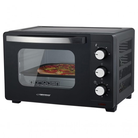 Ηλεκτρικός φούρνος Esperanza EKO008N, 1280W, 20 l, 100-230C, Χρονοδιακόπτης 60 min, Μαύρο