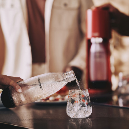 Σετ φιαλών SodaStream Fuse με ανθρακικό, 1 λίτρο, 2 τεμάχια, χωρίς BPA, συμβατά με DUO, ART, TERRA, GAIA, Μαύρο