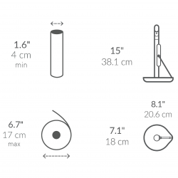 Поставка за кухненска хартия с вграден пулверизатор SimpleHuman
