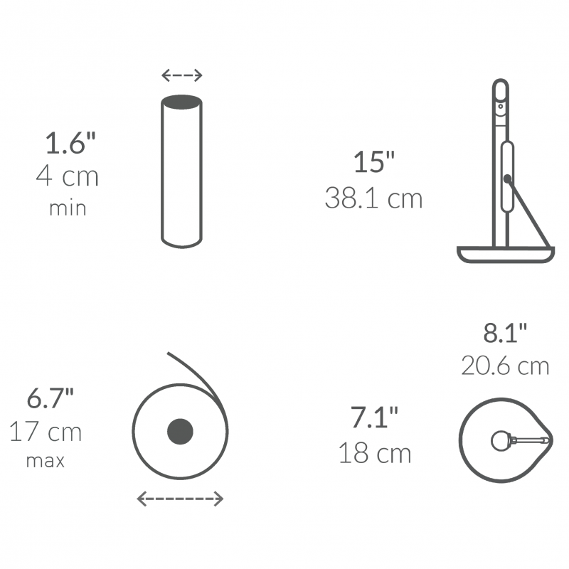 Поставка за кухненска хартия с вграден пулверизатор SimpleHuman
