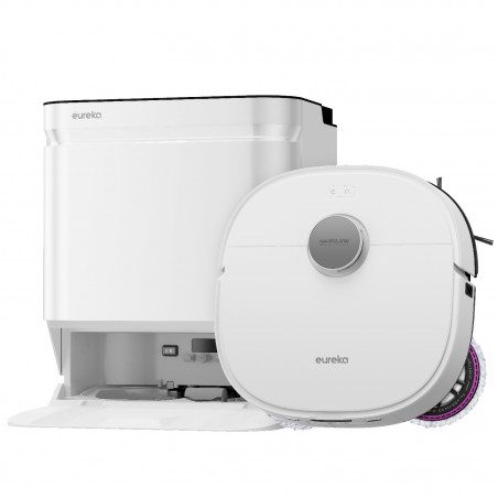 Ρομποτική σκούπα Eureka J15 Ultra, 19.000 Pa, 3 λίτρα, Αυτονομία 150 λεπτών, Lidar + κάμερα RGB, FlexiRazor, Φωνητικός έλεγχος, Λευκό