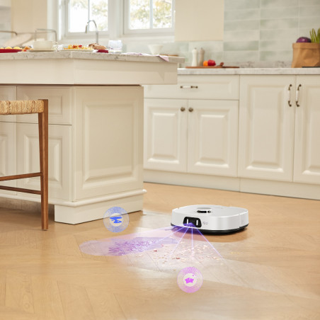 Ρομποτική σκούπα Eureka J15 Ultra, 19.000 Pa, 3 λίτρα, Αυτονομία 150 λεπτών, Lidar + κάμερα RGB, FlexiRazor, Φωνητικός έλεγχος, Λευκό
