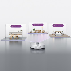 Ρομποτική σκούπα Eureka J15 Ultra, 19.000 Pa, 3 λίτρα, Αυτονομία 150 λεπτών, Lidar + κάμερα RGB, FlexiRazor, Φωνητικός έλεγχος, Λευκό