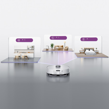 Ρομποτική σκούπα Eureka J15 Ultra, 19.000 Pa, 3 λίτρα, Αυτονομία 150 λεπτών, Lidar + κάμερα RGB, FlexiRazor, Φωνητικός έλεγχος, Λευκό