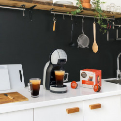 Кафемашина с капсули Krups Mini Me KP123B10, 15 бара, 1500 W, Резервоар 0.8 л + 6 пакета капсули, Сив/Черен