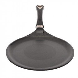 Τηγάνι για τηγανίτες AMT Gastroguss 128, 28 cm, Χυτό αλουμίνιο, αντικολλητική επίστρωση Lotan®, Μέχρι 240°C, Μαύρο