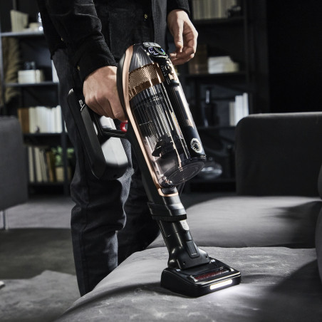 Rowenta X-Force Flex 15.60 RH99F1, 520W, 230AW, 0,9 λίτρα, 32,4V, Αυτονομία 80 λεπτά, Αυτόματη τροφοδοσία, LED, Οθόνη, Flex, Μαύρο/Μπρονζέ