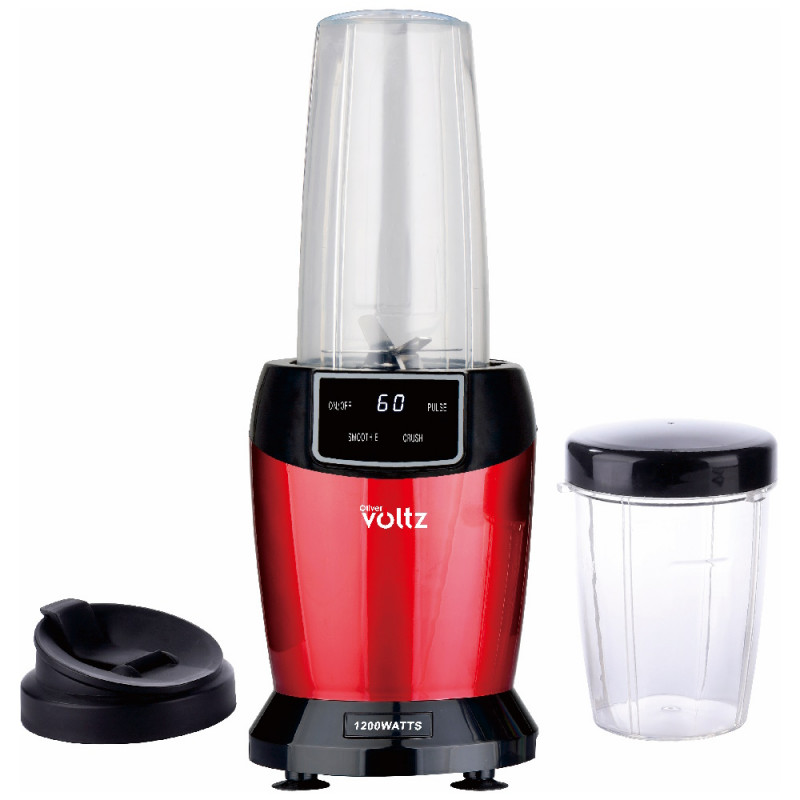 Nutri Blender Oliver Voltz OV51162FR, 1200W, 2 μπολ, 1 l/800 ml, χωρίς BPA, οθόνη LED, Μαύρο