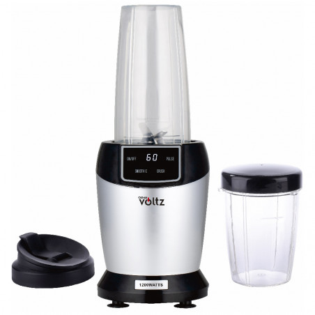 Nutri Blender Oliver Voltz OV51162FS, 1200W, 2 μπολ, 1 λίτρο/800 ml, χωρίς BPA, οθόνη LED, Ασημί