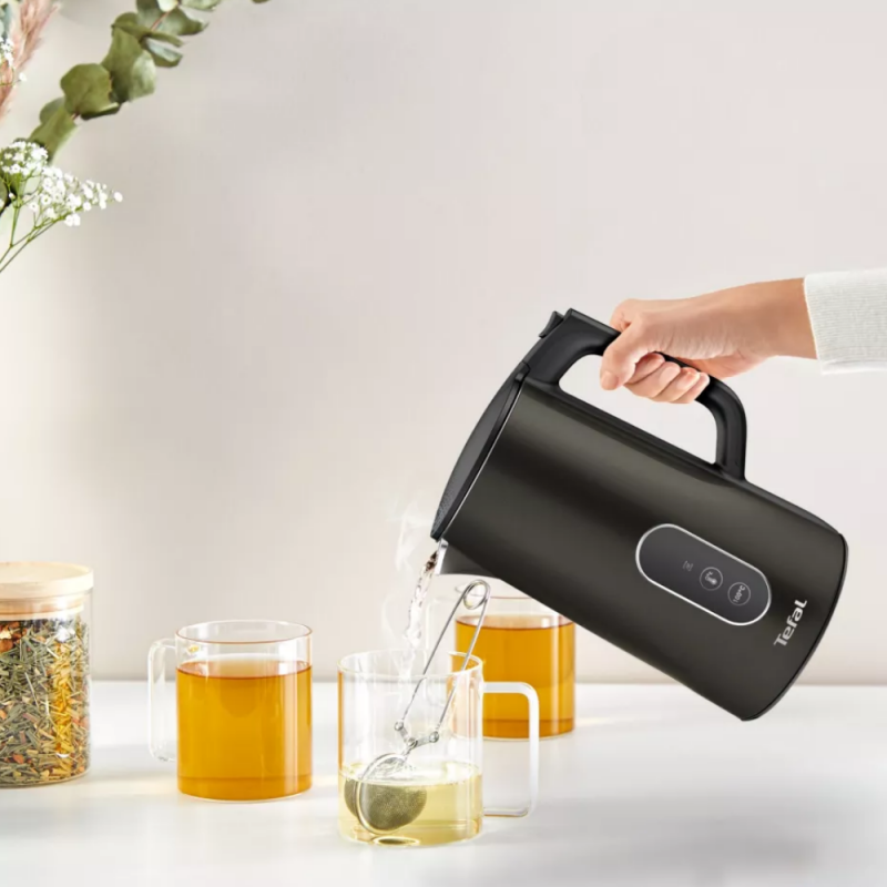 Електрическа кана Tefal KI831E10, 1800W, 1.7 л, 5 нива, Поддържане на топлината, Подвижен филтър против варовик, Черен