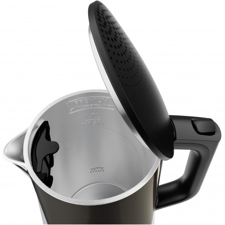Ηλεκτρικός βραστήρας Tefal KI831E10, 1800W, 1.7 l, 5 επίπεδα θερμοκρασίας, LED, έλεγχος αφής, βάση 360°C, διπλά τοιχώματα, φίλτρο κατά των αλάτων, μαύρο