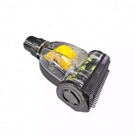 Ανταλλακτική βούρτσα Turbo για ηλεκτρική σκούπα Rosbjerg R51001TB, 17x11 cm, δόντια σιλικόνης, Μαύρο