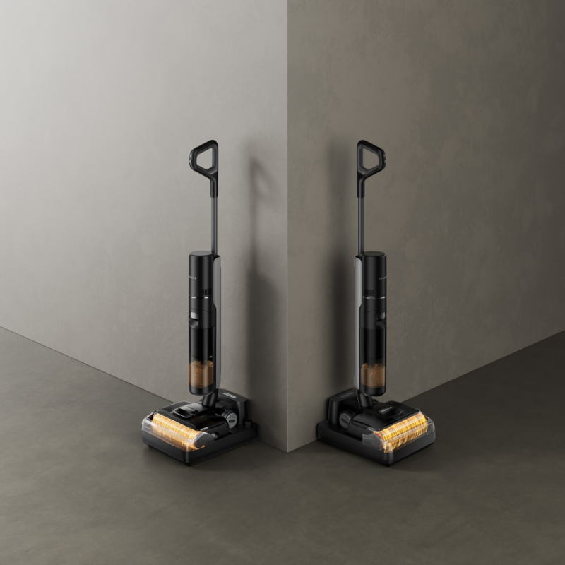 Σκούπα όρθια DREAME H12 Pro HHR25A, 300W, 0.7/0.9 l, 3 λειτουργίες, 35 λεπτά, Wet/Dry, Φωνητικές ειδοποιήσεις, LED, Αυτόματο στέγνωμα σφουγγαρίσματος, Μαύρο/γκρι