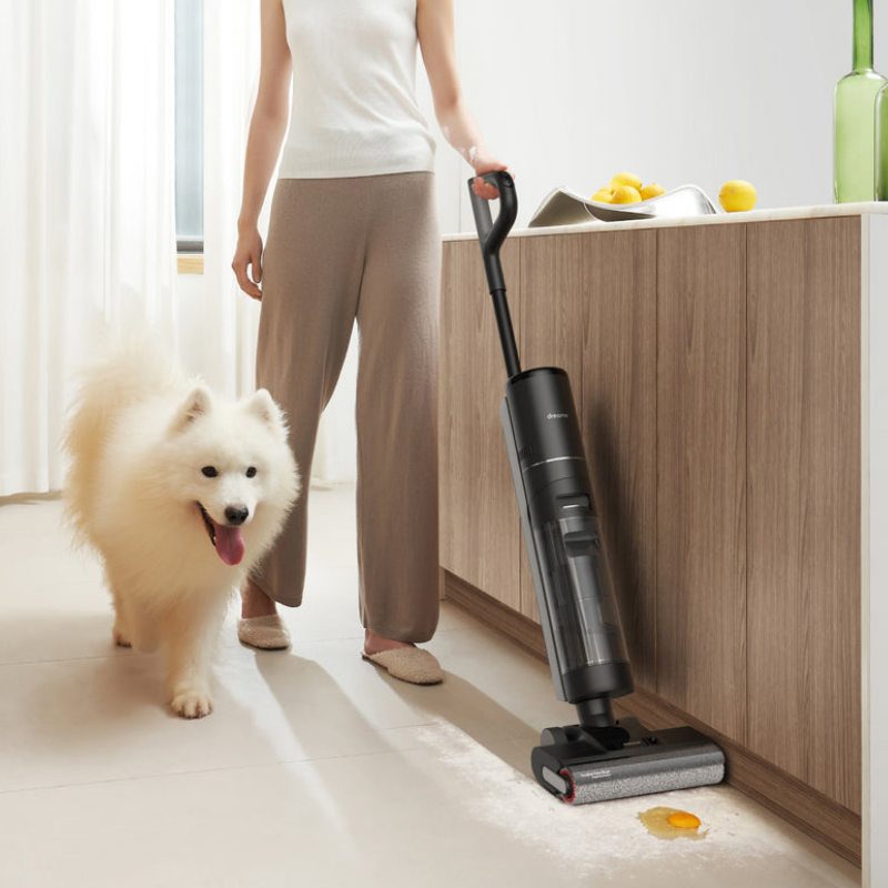 Σκούπα όρθια DREAME H12 Pro HHR25A, 300W, 0.7/0.9 l, 3 λειτουργίες, 35 λεπτά, Wet/Dry, Φωνητικές ειδοποιήσεις, LED, Αυτόματο στέγνωμα σφουγγαρίσματος, Μαύρο/γκρι