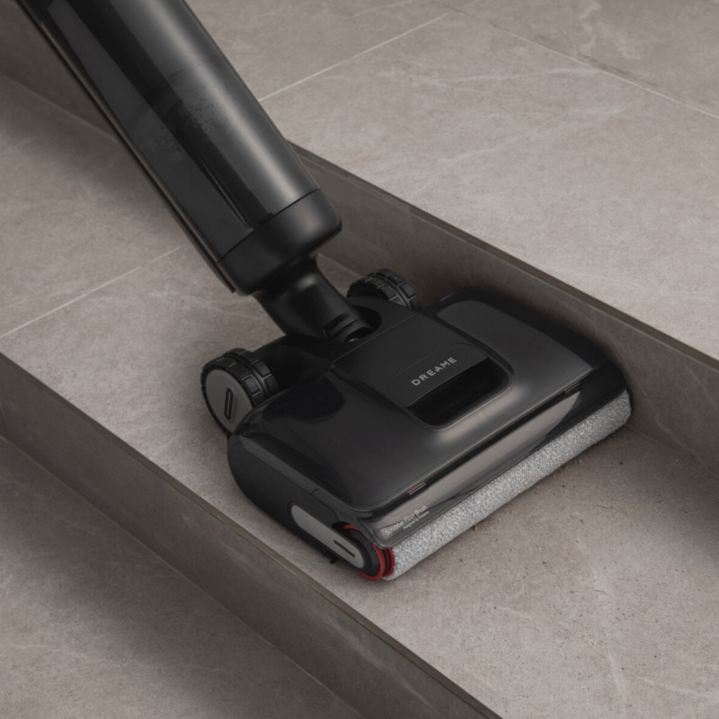 Σκούπα όρθια DREAME H12 Pro HHR25A, 300W, 0.7/0.9 l, 3 λειτουργίες, 35 λεπτά, Wet/Dry, Φωνητικές ειδοποιήσεις, LED, Αυτόματο στέγνωμα σφουγγαρίσματος, Μαύρο/γκρι
