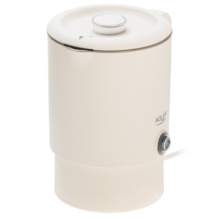 Ηλεκτρικός βραστήρας για πεζοπορία Adler AD 1388b, 650W, 0.8 l, Αφαιρούμενο καπάκι, Περιστρεφόμενη βάση, Μπεζ